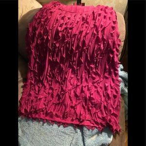 Ruffled front nice tank top